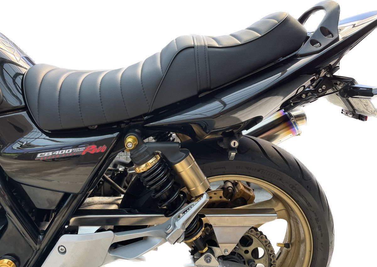 黒ベルト付き アンコ抜きタックロールシート ホンダ CB400SF SB NC39