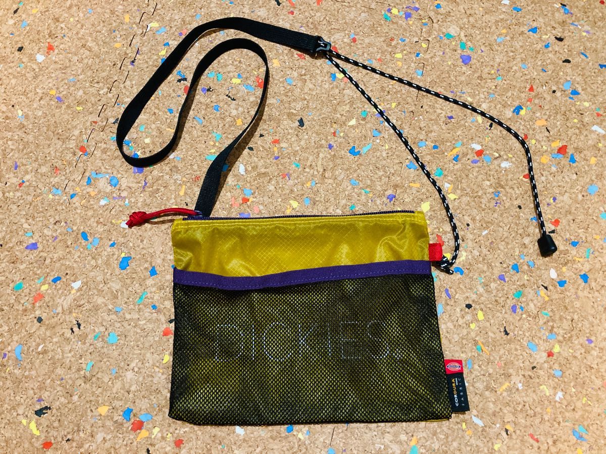 Dickies×CORDURA FABRICサコッシュ-ミニショルダーbag★LAKERScolor★レイカーズfun★