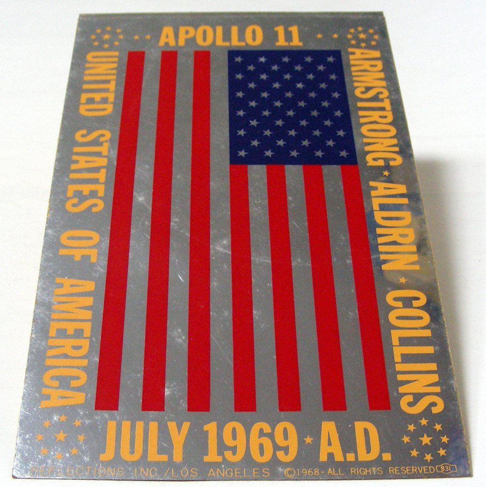 ビンテージ ステッカー【APOLLO 11】２枚　1969年『アポロ１１』NASA 昭和レトロ　当時物 匿名配送・送料無料_画像2