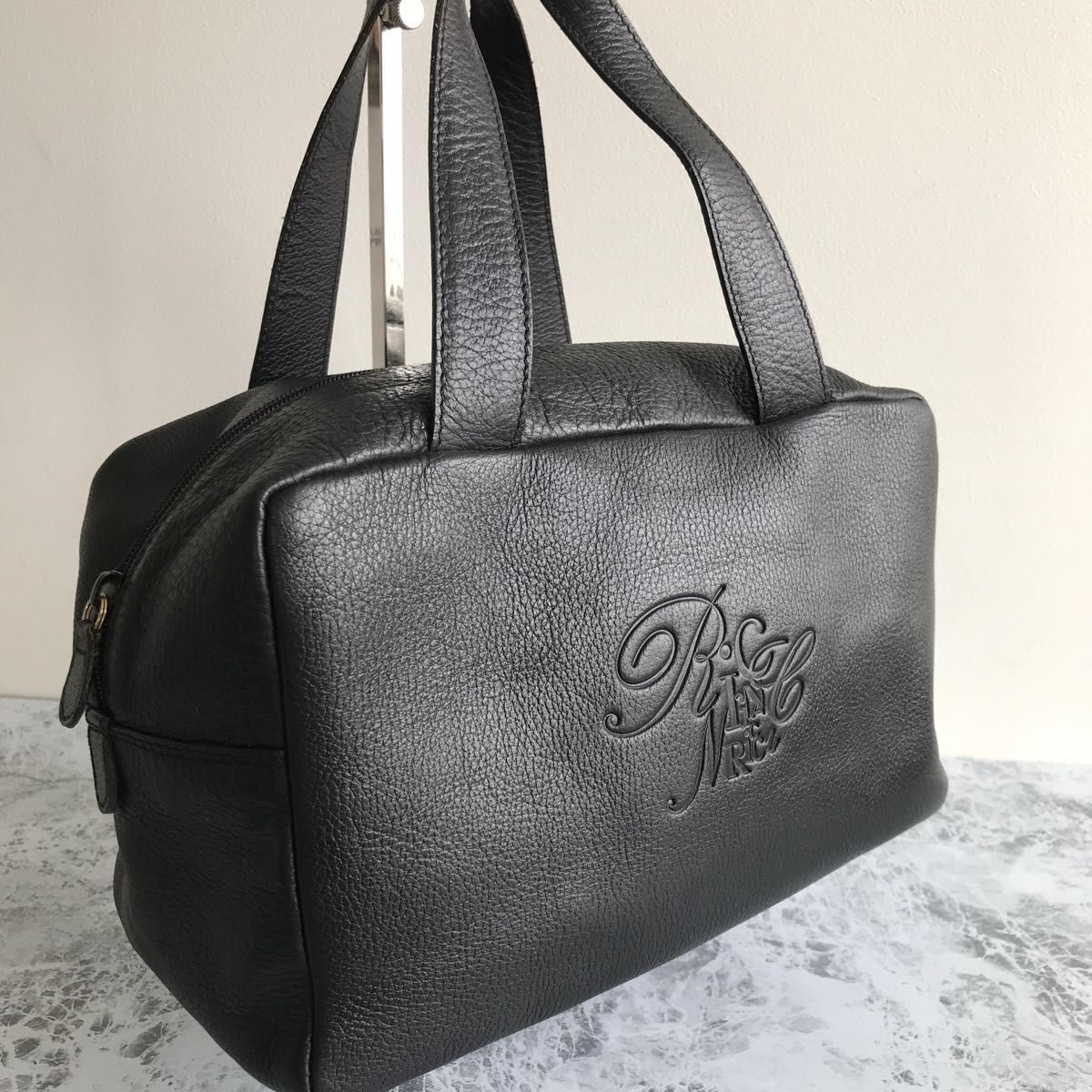 希少ニナリッチmaroquinerieミニボストンバッグシボ革NINA RICCI 希少ニナリッチmaroquinerieミニボストンバッグシボ革NINA RICCI