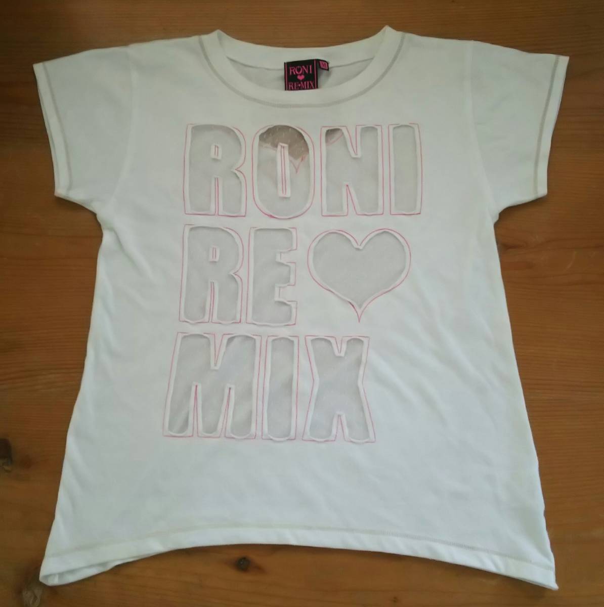 RONI REMIX★ футболка  M(125～135)  белый 