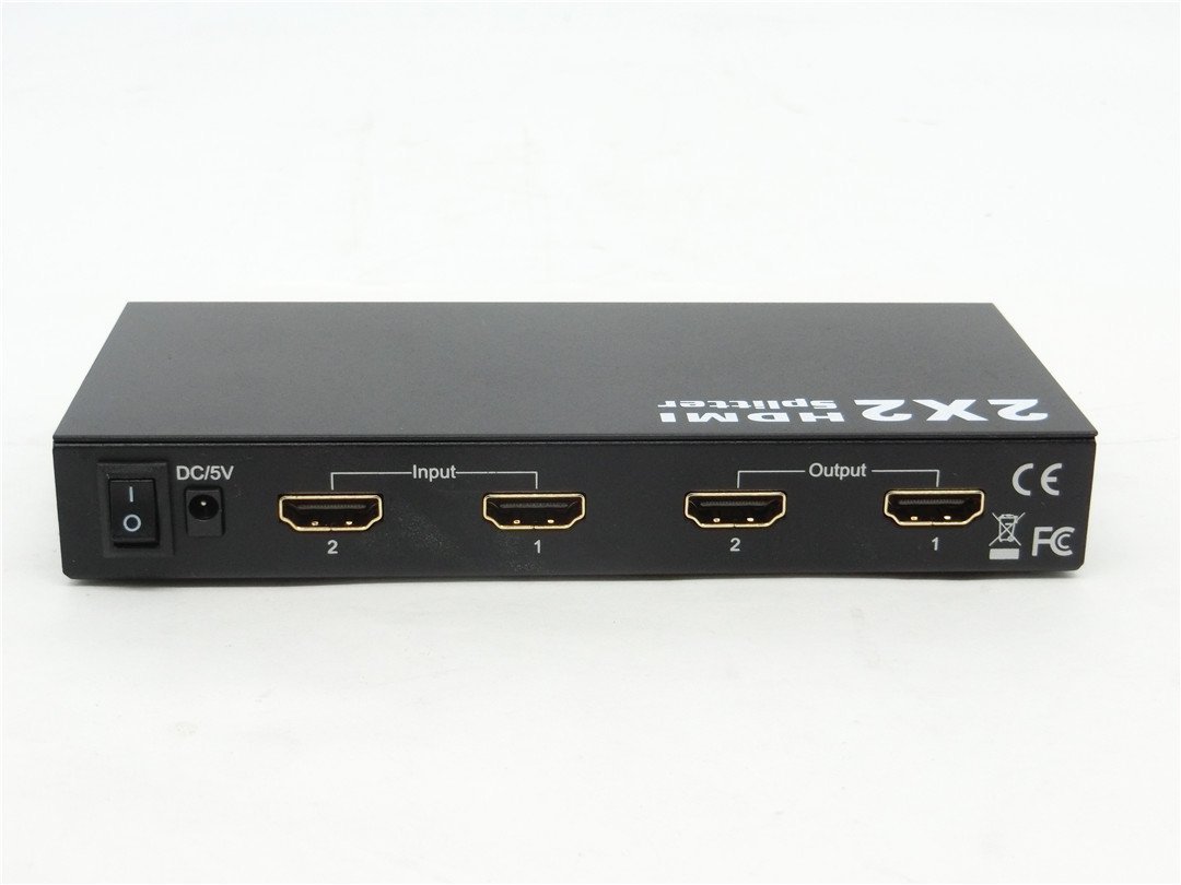  used HDMI switch 2X2 HDMI splitter distributor 2 input 2 output free shipping 