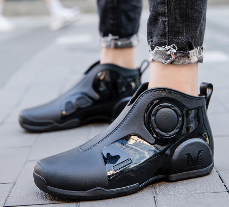  casual Schott height rain boots men's fashion rain shoes rain shoes waterproof . slide work shoes dressing up x376