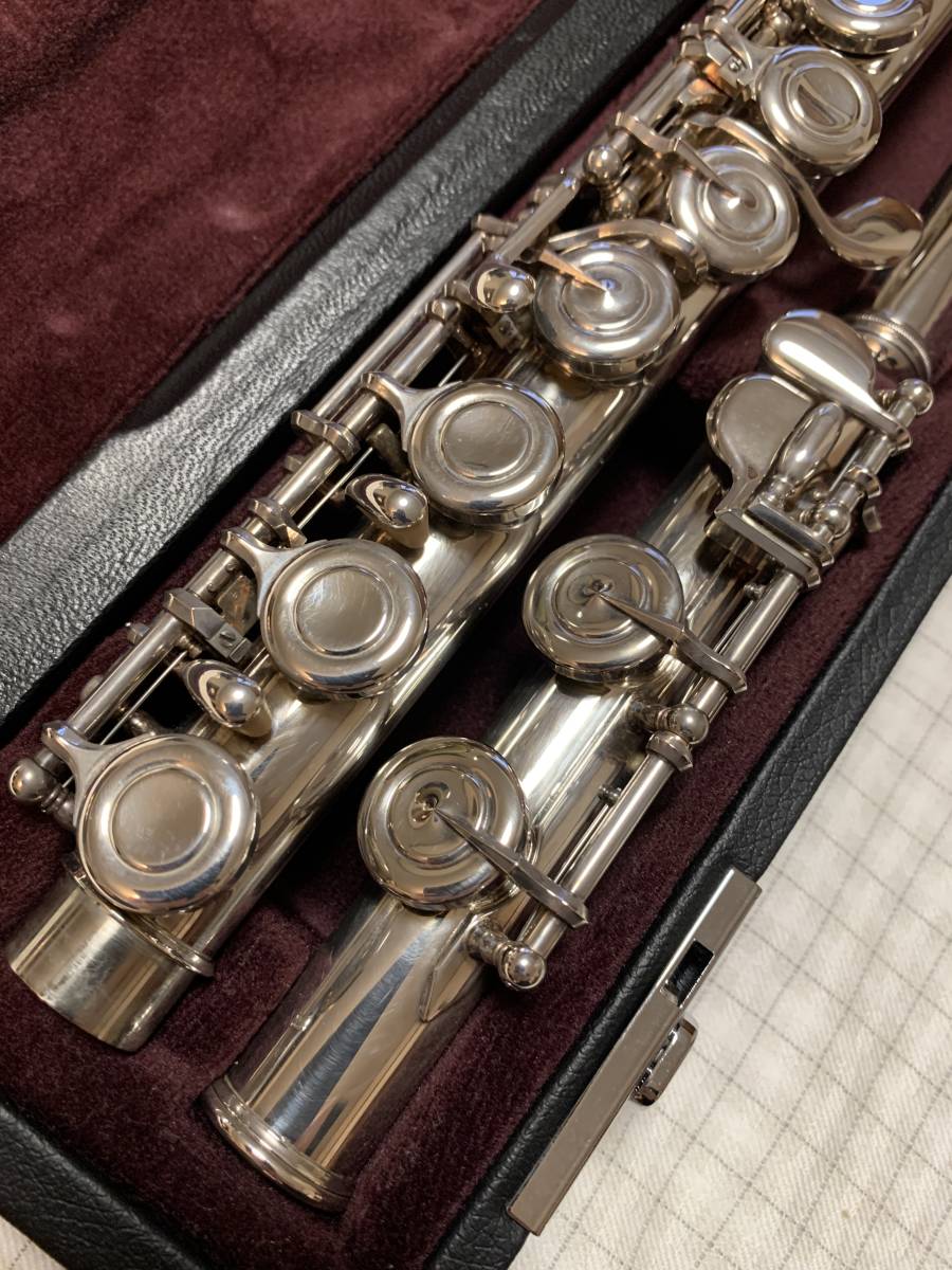 フルート　ヤマハ　YFL-312　美品　Eメカニズム装備　頭部管銀　￥１４万　FLUTE YAMAHA_画像3