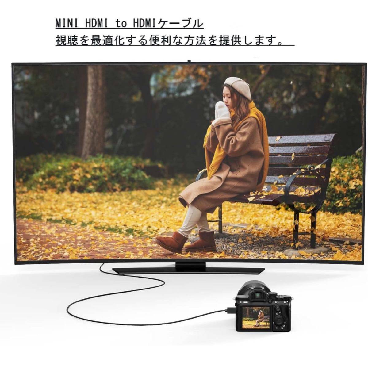 【開封のみ】Ureegle★ ミニHDMI - HDMIケーブル,HDMI - 超高速18Gbps対応 4K HDR対応 Sony XR500 Nikon D500 D810 Canon 対応(1.8m)_画像4