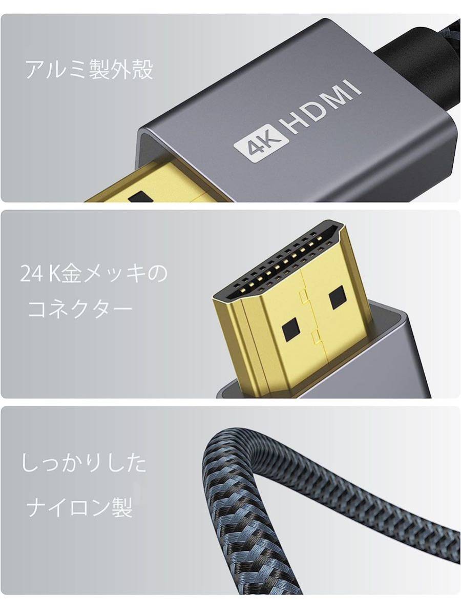 【開封のみ】IVANKY★ HDMI ケーブル【3M/4K対応/スリム端子】プレミアムHDMI2.0規格 18gbps 4K60Hz/HDR/3D/イーサネット対応_画像5