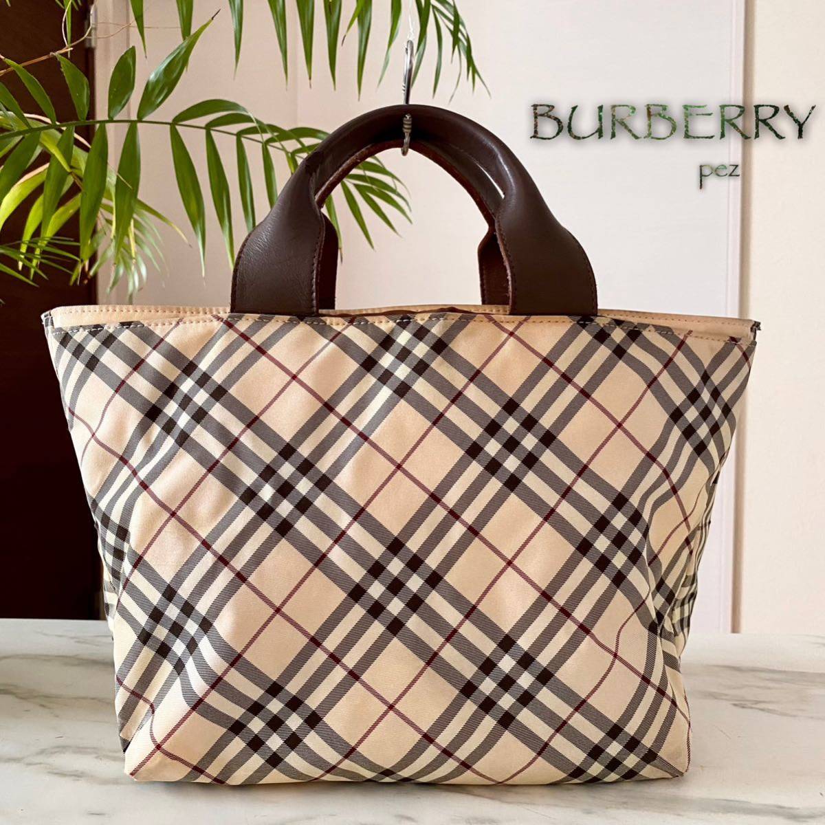 Burberry バーバリー トートバッグ レザー 肩掛け 大容量 イタリア製