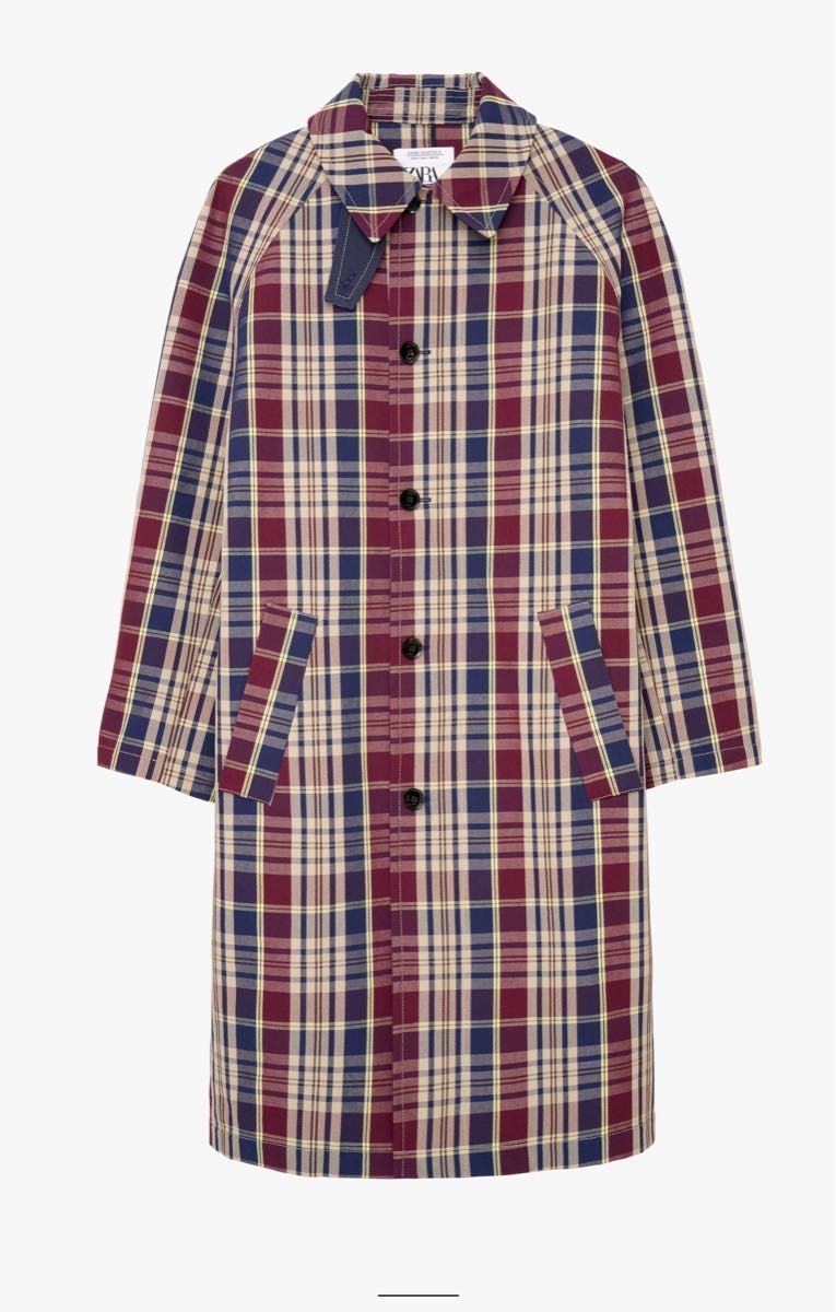 ZARA limited edition コントラスト チェック トレンチコート