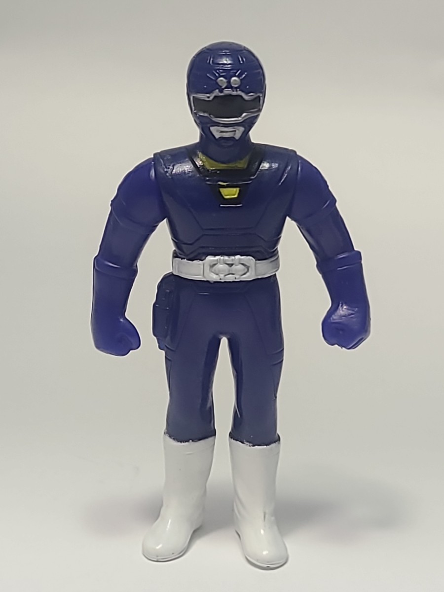  голубой Racer sofvi кукла земля . Naoki Gekisou Sentai CarRanger подлинная вещь товары фигурка BANDAI восток . Squadron моно аниме 