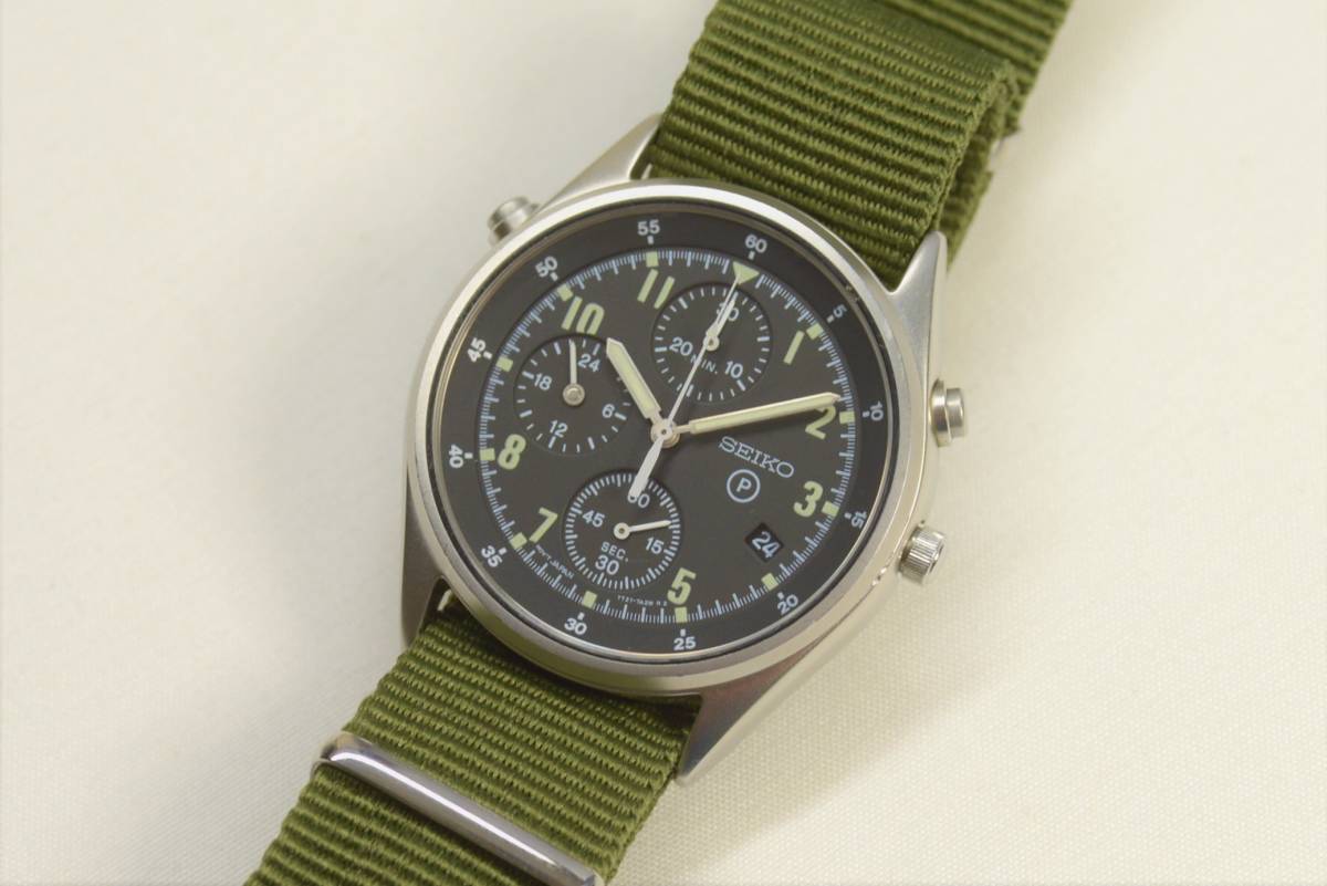 ☆ SEIKO　セイコー　英国軍用　クォーツクロノグラフ　Gen.2　1997年　Ref. 7T27-7A20　 For The Royal Air Force　内部点検済み！