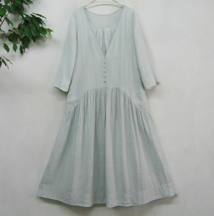 人気のファッションブランド! nest Robe 淡いブルーグレー系 洗える