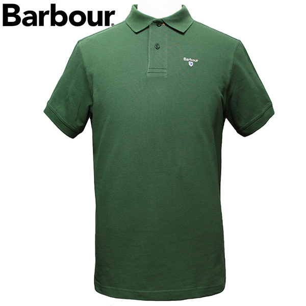 バブアー Barbour ポロシャツ メンズ 半袖 鹿の子 サイズM RACING GREEN MML0358 OL72 新品