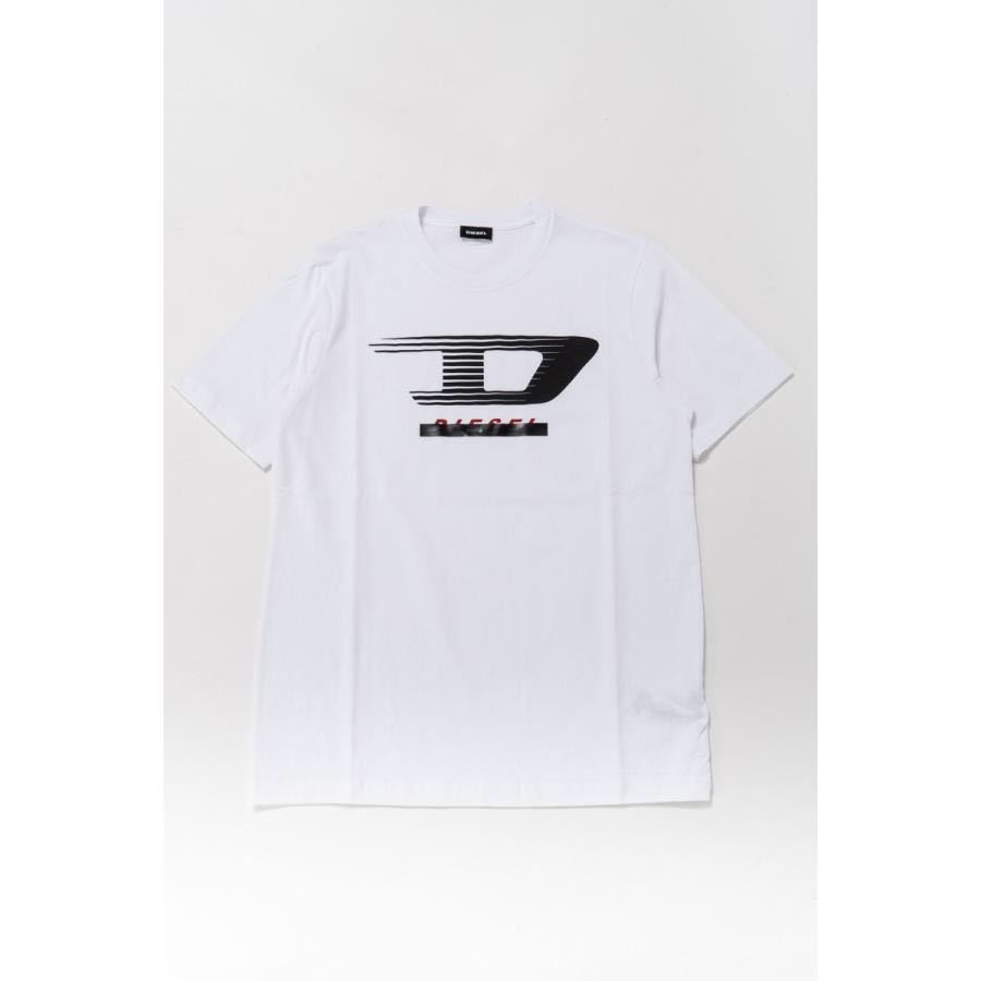 DIESEL Tシャツ T-JUST-Y4 MAGLIETTA 00SSPQ 0091Aクルーネック 半袖 カットソー ホワイト XLサイズ