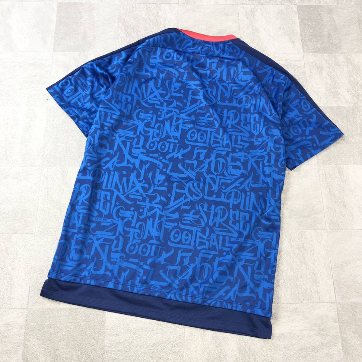 【美品】PUMA プーマ スポーツウエア ゲームシャツ　ユニフォーム　半袖Tシャツ DRY 速乾　ブルー　サイズS_画像6