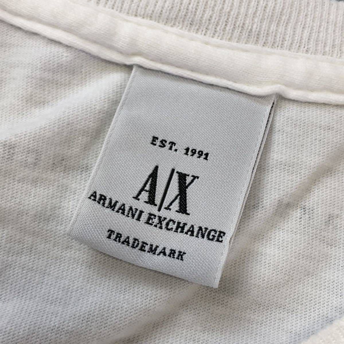 USA製　A/X ARMANI EXCHANGE アルマーニエクスチェンジ　プリントTシャツ 半袖Tシャツ　コットンTシャツ ホワイト　サイズS_画像7