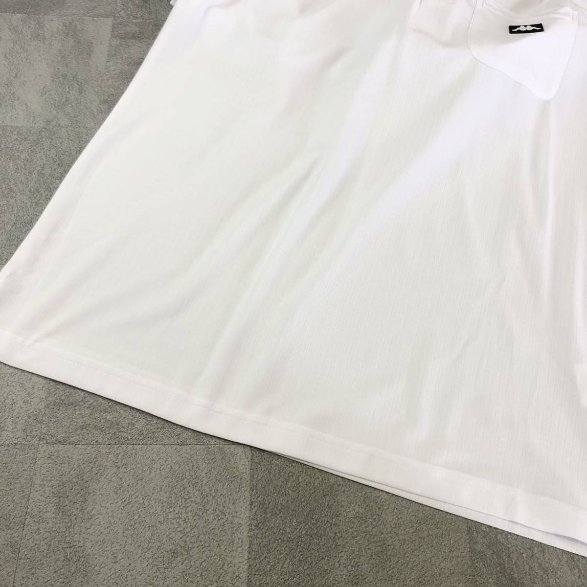 kappa カッパ　胸ポケット　半袖ポロシャツ　半袖シャツ　ホワイト　スポーツ　ホワイト　サイズL_画像4
