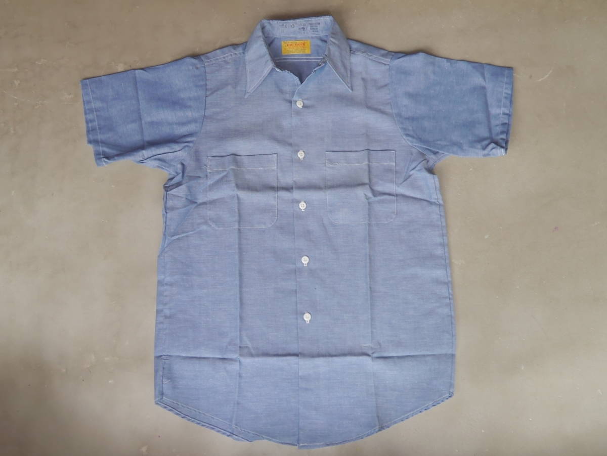 BIG YANK半袖シャンブレーシャツ未使用デッドストックMade in USAアメリカ製ビンテージ古着ビッグヤンク1960年代ワークシャツ デニムシャツ