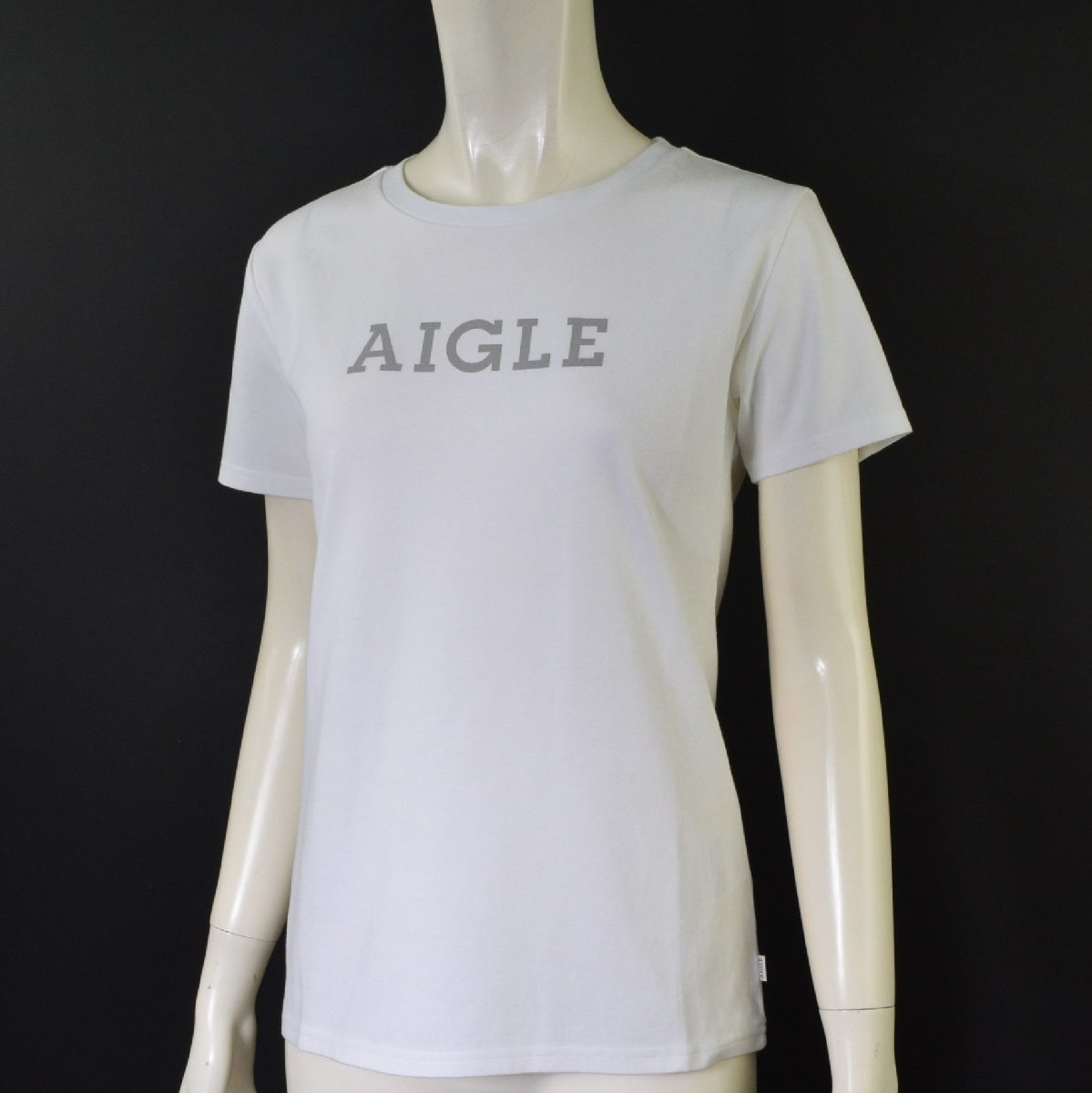 1242-23M0120☆エーグル AIGLE☆定番ベーシック♪ ロゴ入りTシャツ M