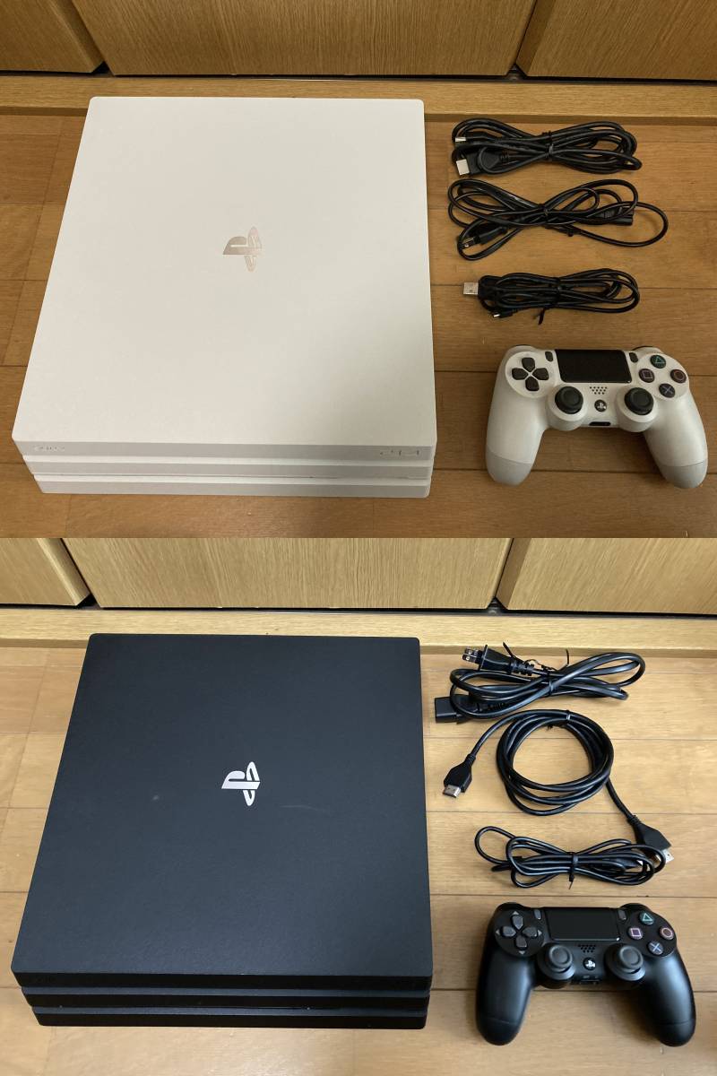 計2台セット PlayStation4 PS4 Pro 本体 CUH-7200B 1TB ホワイト CUH