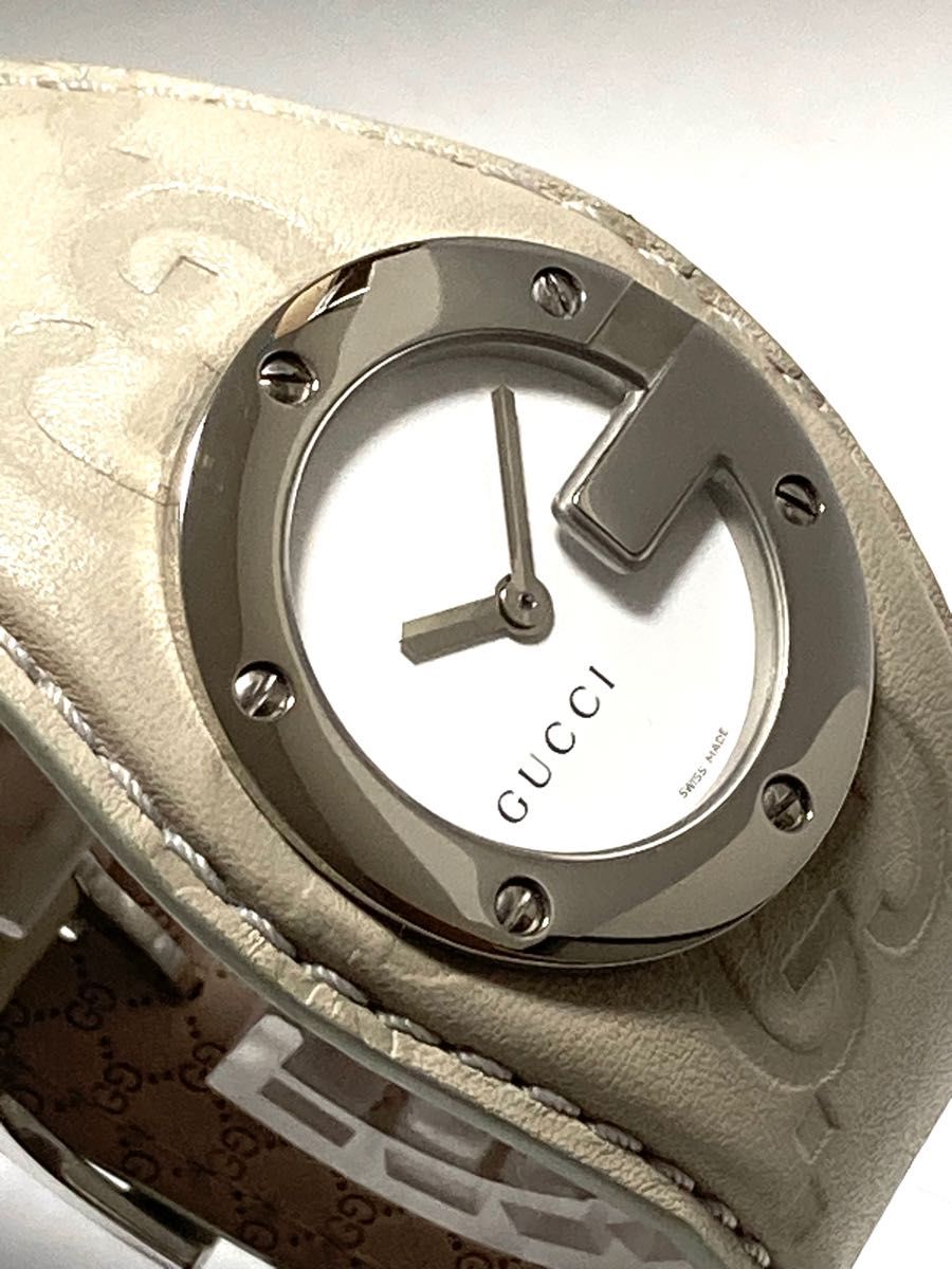 【付属品有】 超美品　GUCCI グッチ　バンリュー　電池新品　レディース腕時計