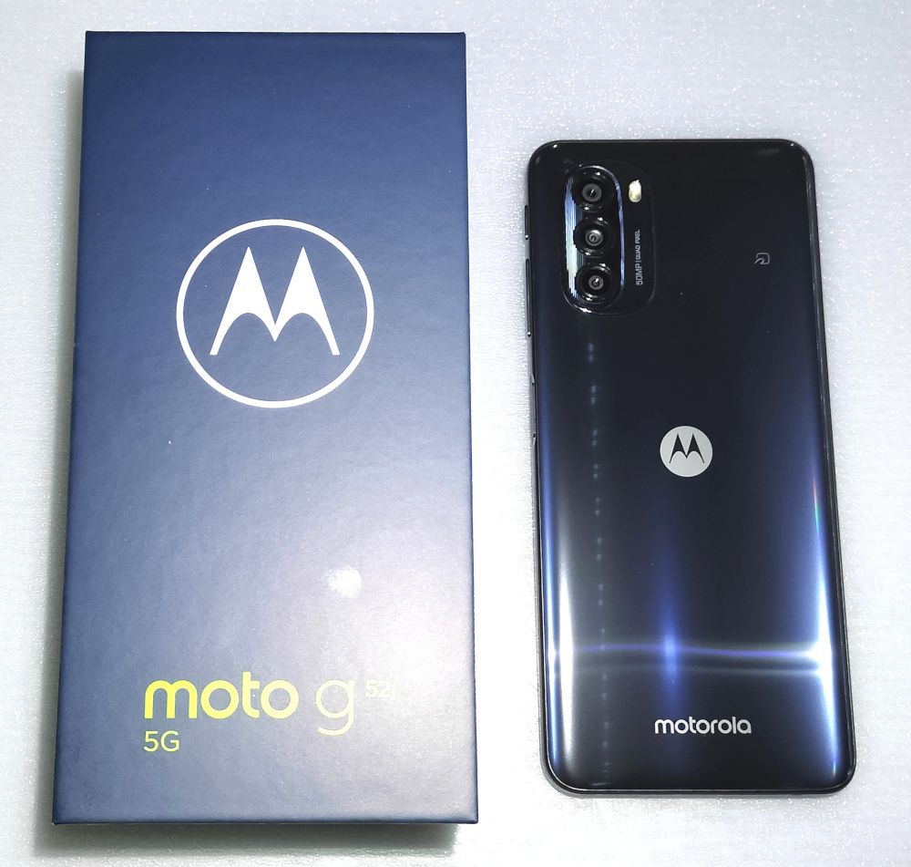 MOTOROLA moto g52j 5G 6GB/128GB XT2219-1 インクブラック SIMフリー版 [Android 120Hz  eSIM DSDV]