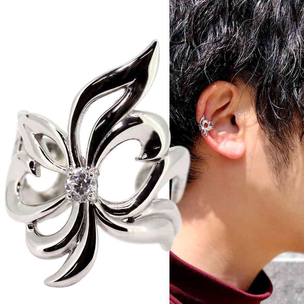  earcuff men's good-looking platinum one-side ear for diamond iya cuff large .. lady's stylish 100 .. . chapter ...
