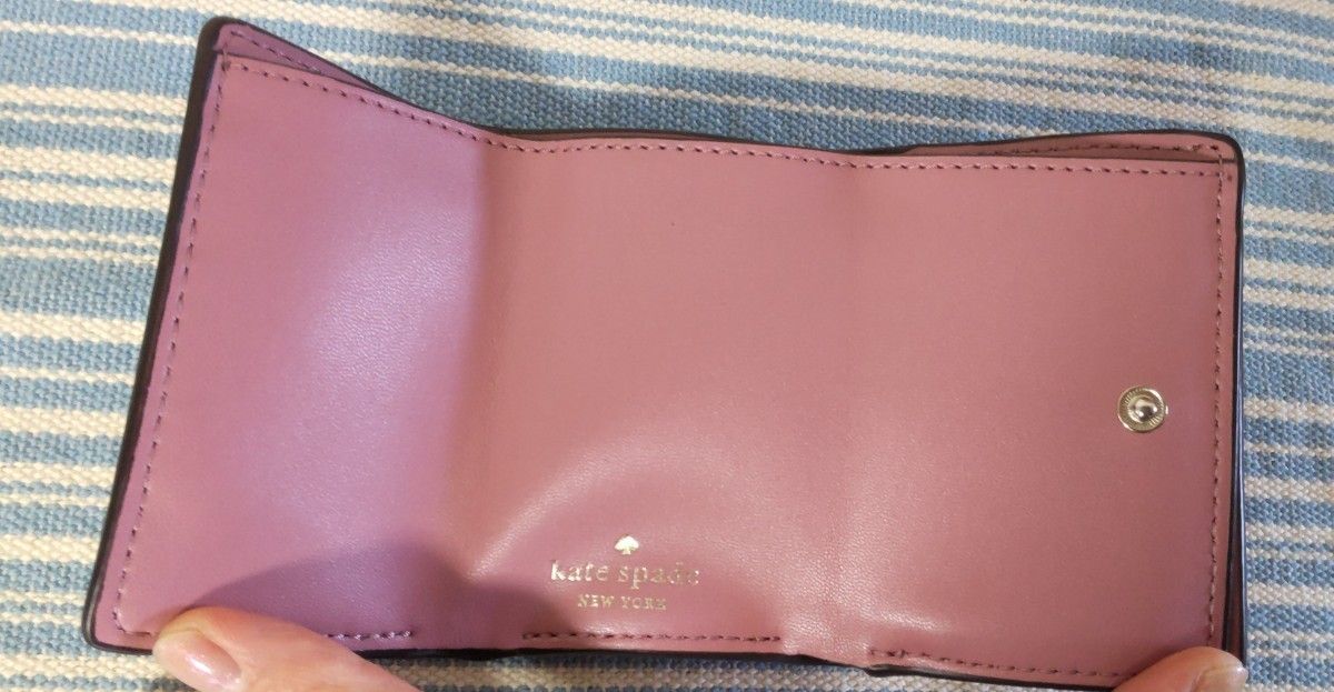 kate spade new york ケイトスペード ニューヨーク  三つ折り財布　ミニコンパクトウォレット  ライトピンク