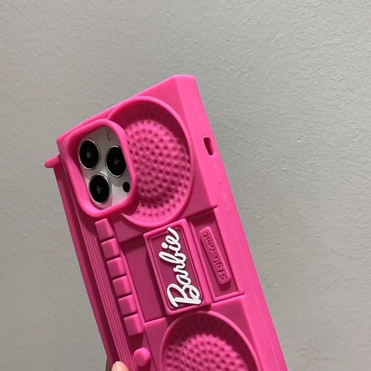 iPhone13/14ケース バービー ラジカセ Barbie かわいい 韓国 シリコン ピンク 可愛い y2k 平成ギャル