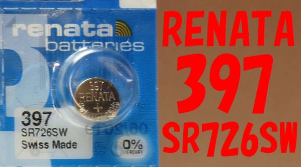 ★即決【送料63円】1個163円 スイス製Renata 397(SR726SW)　1.55V　酸化銀電池　使用推奨期限：2024年2月★_画像1