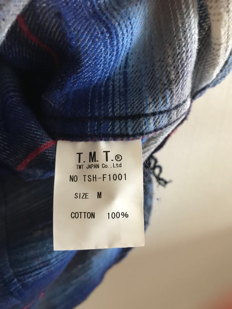 TMT オンブレ スラブネップ チェックシャツ サイズM_画像7
