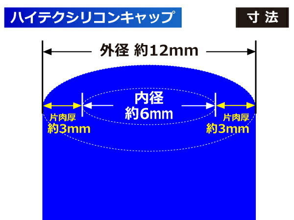 【14周年還元セール】TOYOKING シリコンキャップ 内径Φ6mm 4個1セット 青色 ロゴマーク無し 工業用ホース 汎用品_画像3