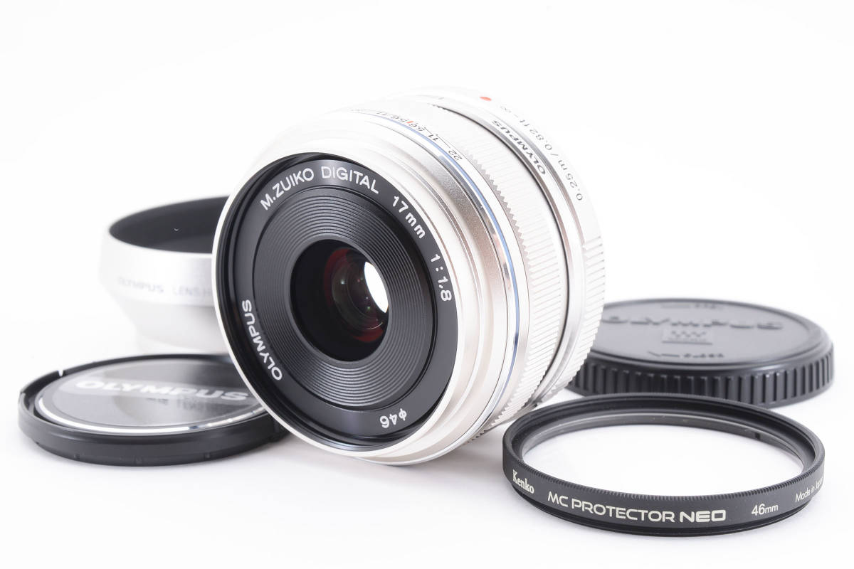 美品】オリンパス OLYMPUS M.ZUIKO DIGITAL 17mm F1.8 フード付