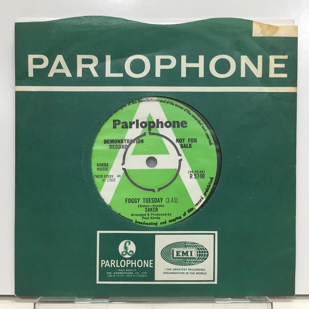 海外最新 SAKER KILLER) POP PSYCH GREAT KORDA/'68 prod:PAUL COPY (UK-ORIGINAL/7/PROMO TUESDAY FOGGY / その他