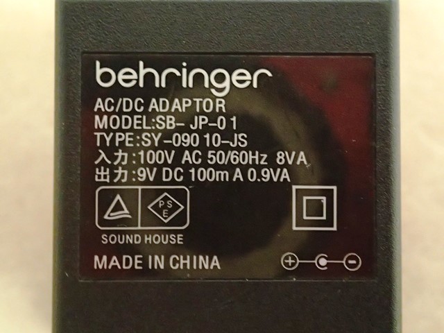 [ behringer 電源アダプター PSU-SB SB-JP-01 ]の画像2