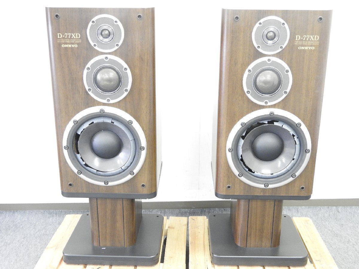 ☆ ONKYO オンキョー ペアスピーカー/D-77XD + スタンド/AS-77XD