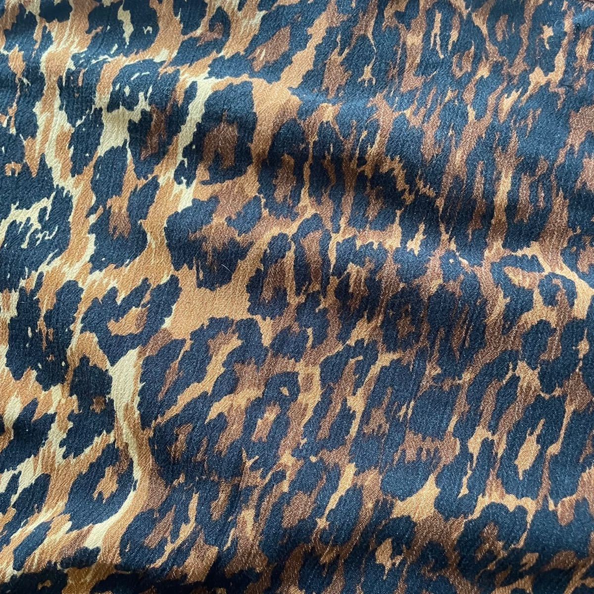 vintage レオパード　ヒョウ柄　レーヨン　ビッグサイズ　トップスGAZAPATI leopard rayon big tops ヴィンテージ　古着_画像10