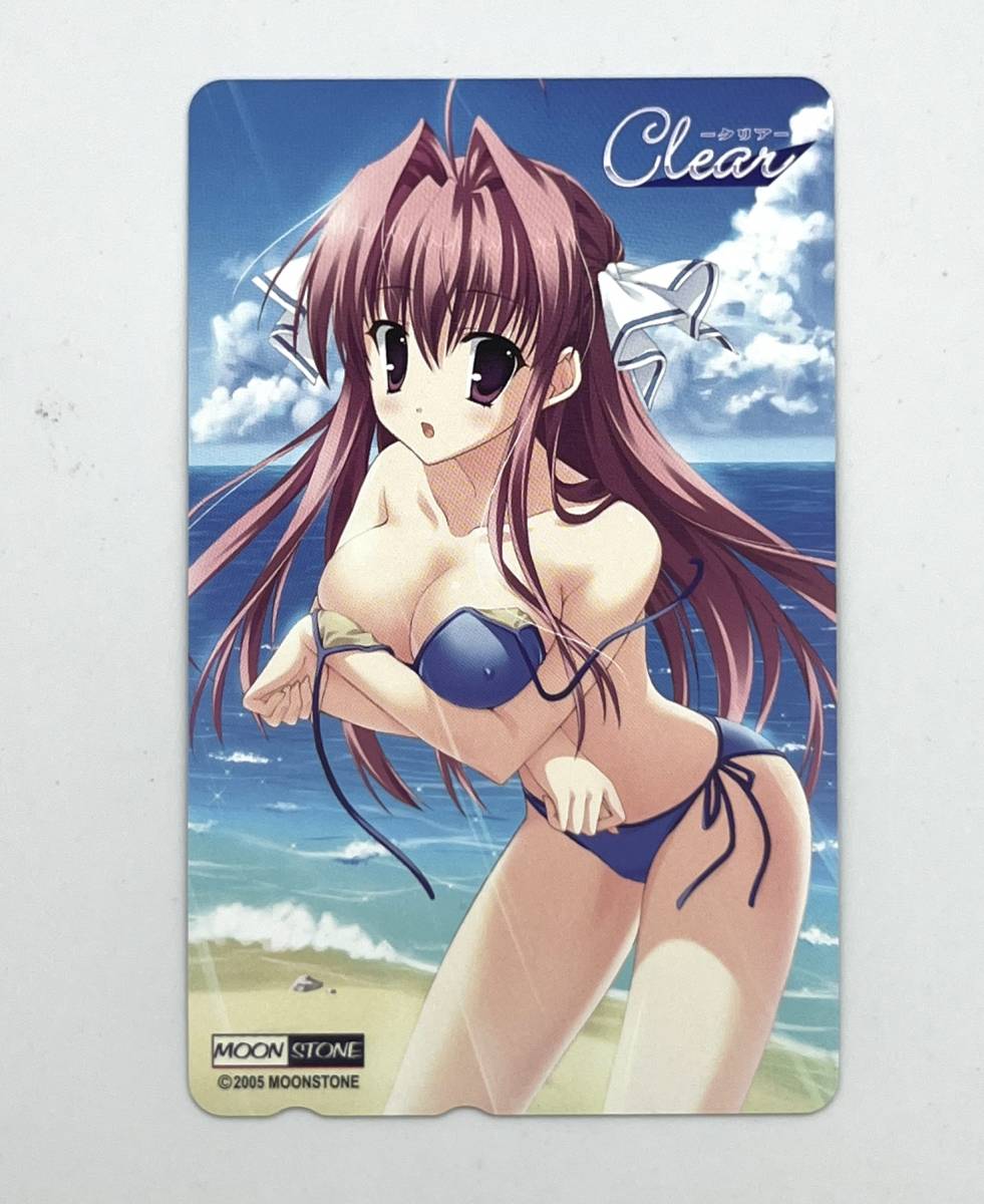 【W-67】 Clear クリア★ MOONSTONE/水着 テレカ50度数☆未使用☆コレクションの画像1