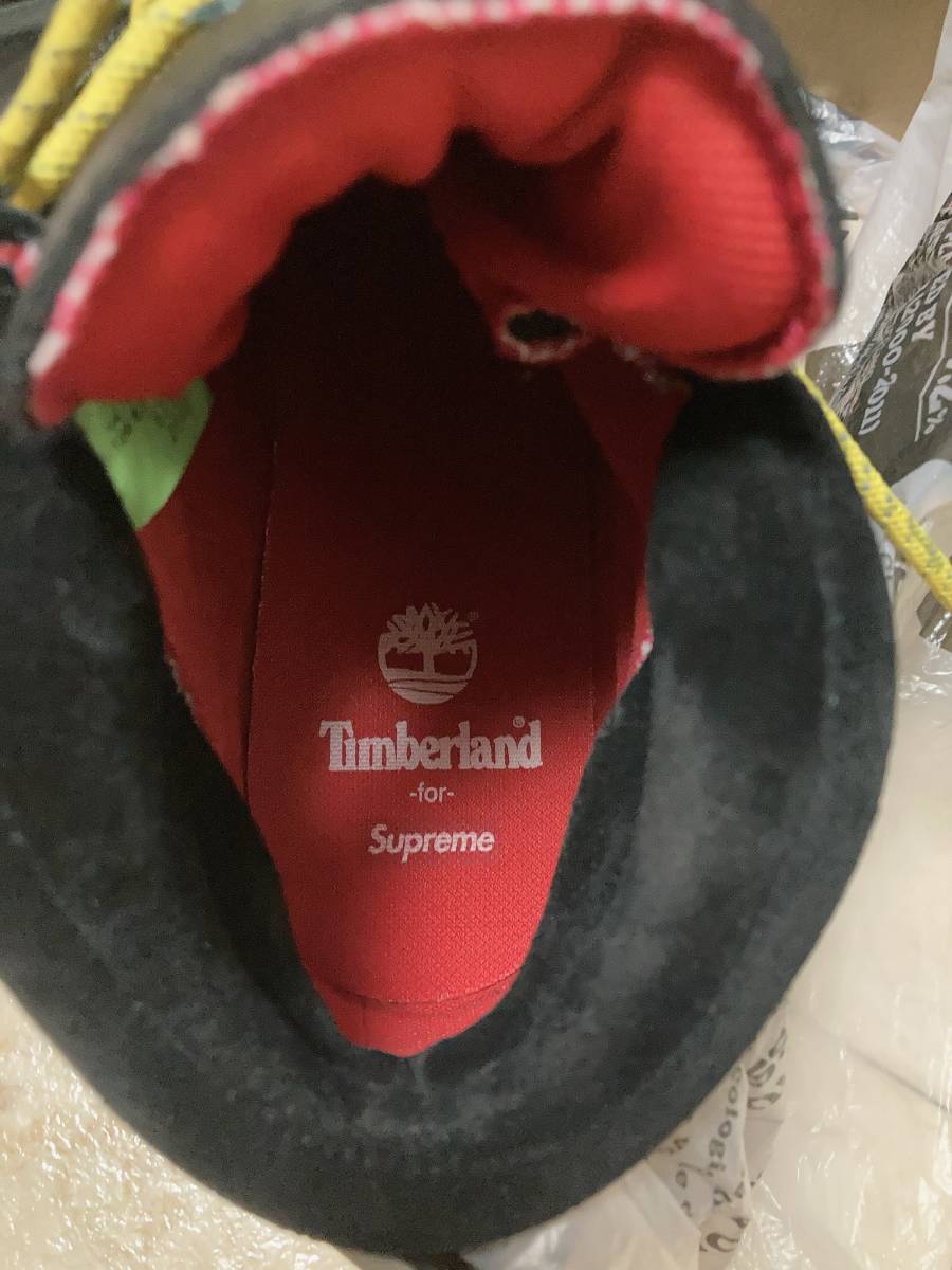 新品 14aw 黒 Supreme シュプリーム Timberland FIeld Boot ホーウィンレザー フィールドブーツ US10 ボックスロゴ 28cm ティンバーランド_画像6