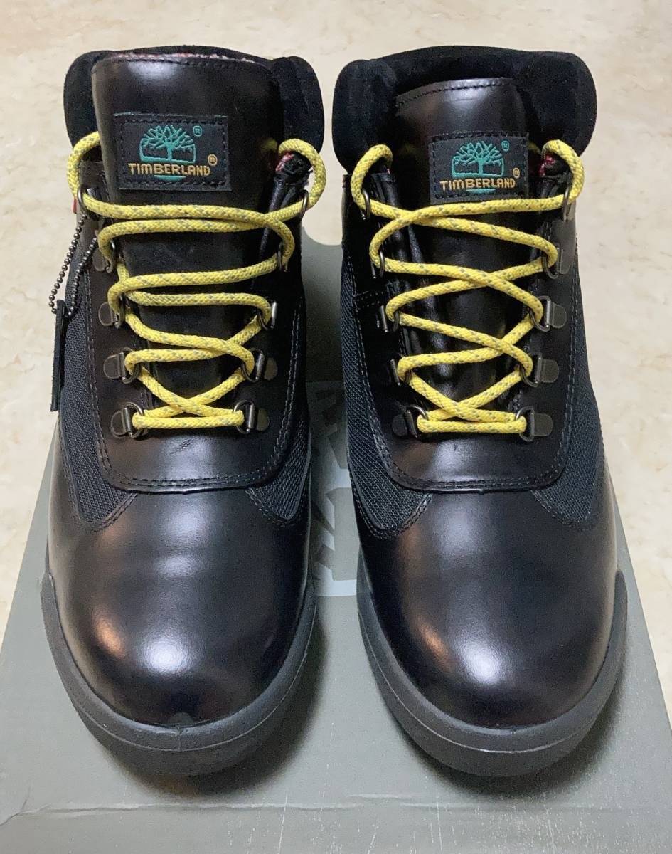 新品 14aw 黒 Supreme シュプリーム Timberland FIeld Boot ホーウィンレザー フィールドブーツ US10 ボックスロゴ 28cm ティンバーランド_画像4