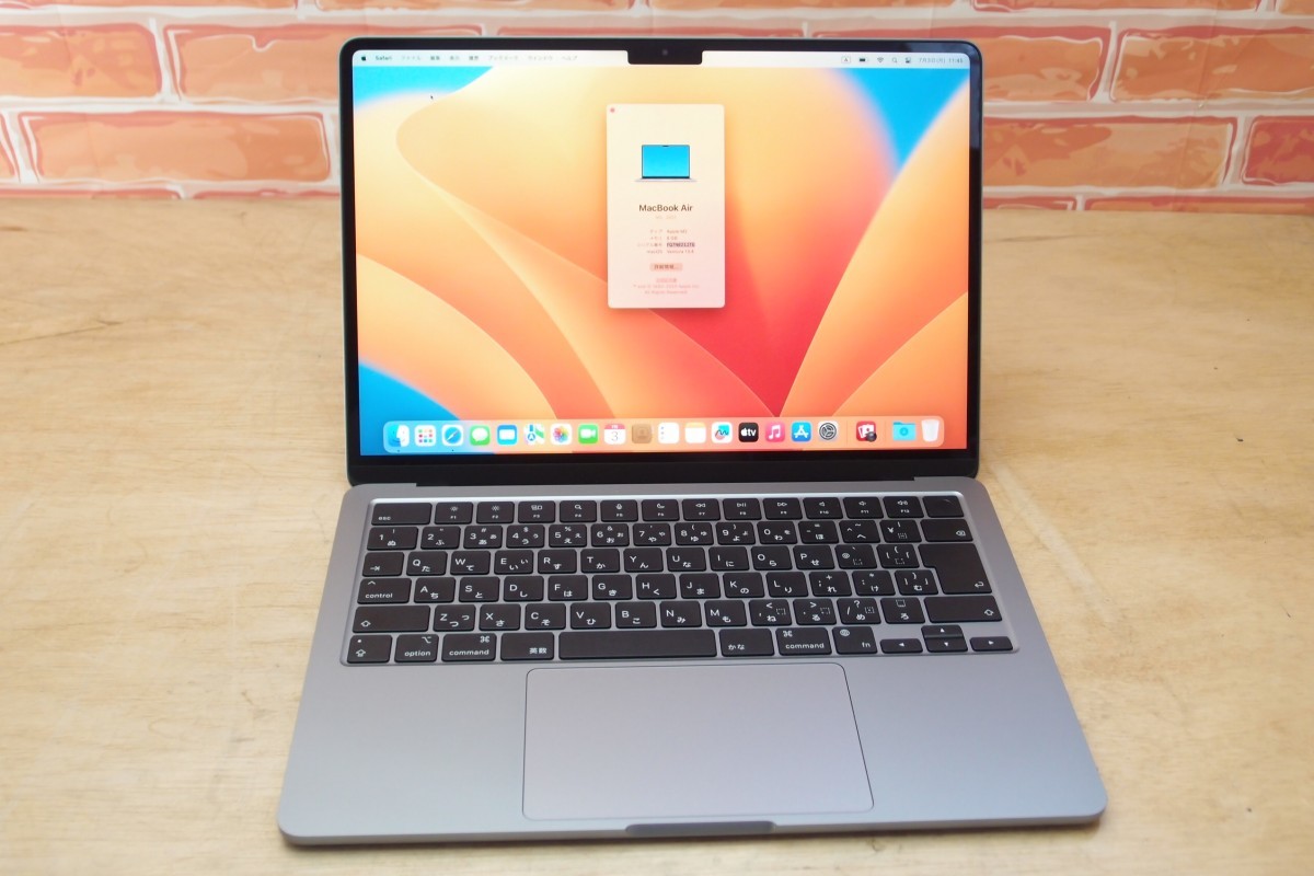 Apple MacBook Air M2 8GBメモリ 256GB SSD バッテリー100％ Apple保証