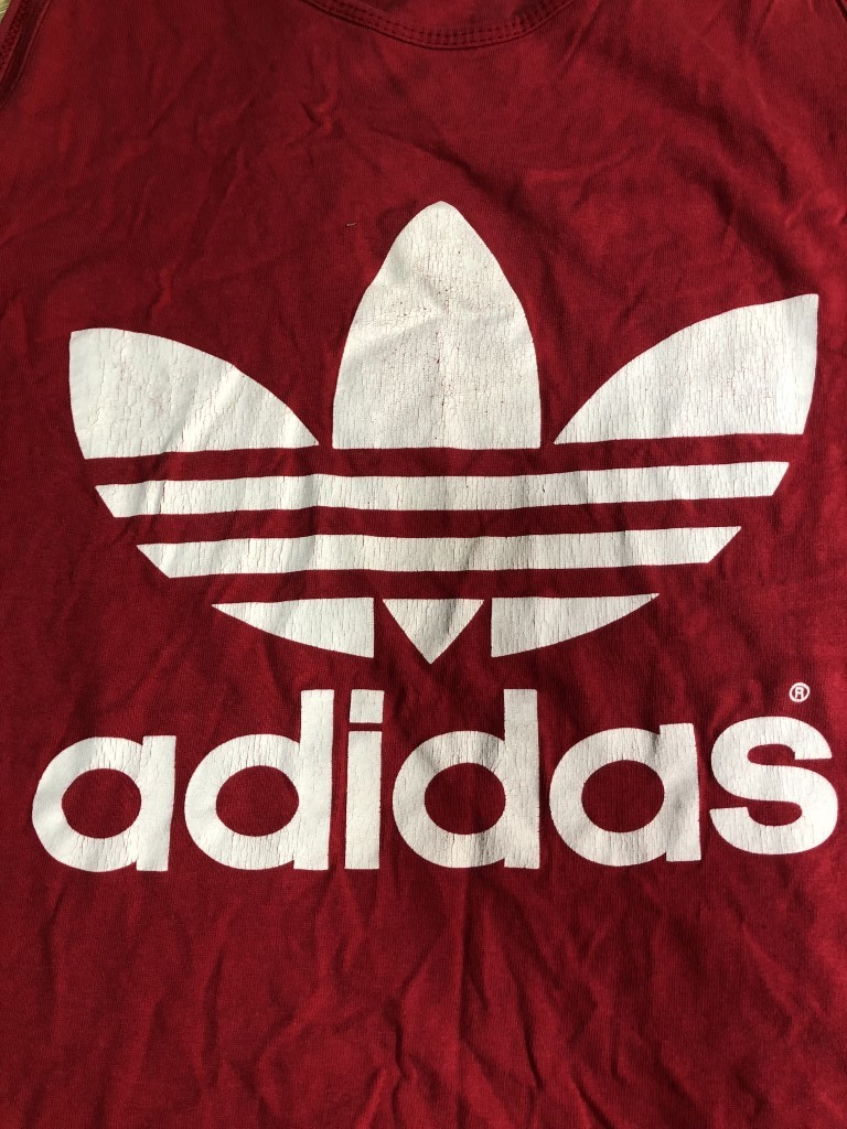 【USA製】80s ヴィンテージ◆adidas アディダス ビッグトレフォイル タンクトップ Mの画像6