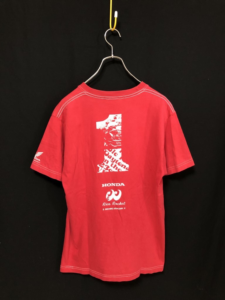 ◆SHINICHIRO ARAKAWA シンイチロウアラカワ HONDA 半袖Tシャツ レッド_画像1