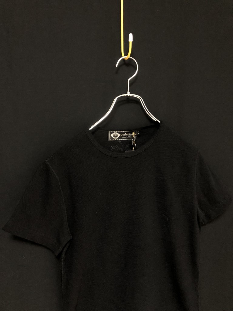 イタリア製　未使用◆Orobianco オロビアンコ 半袖リブTシャツ M　ブラック_画像2