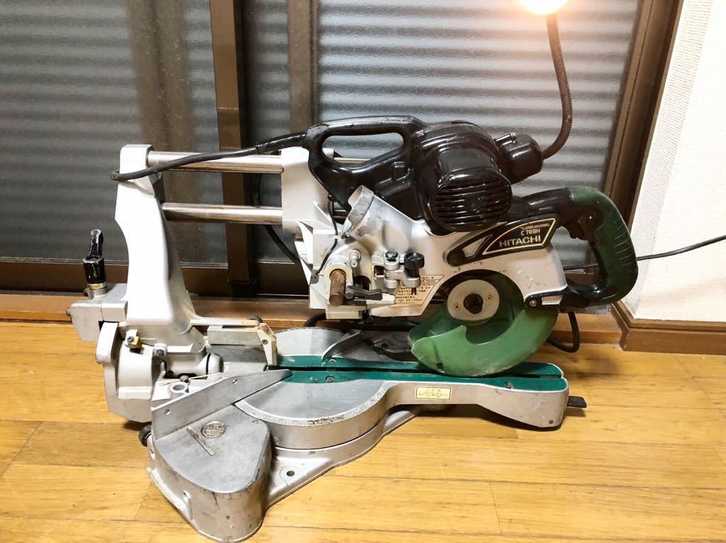 1円スタートHITACHI 190mm 卓上スライド丸ノコ C7RSHレーザーマーカー