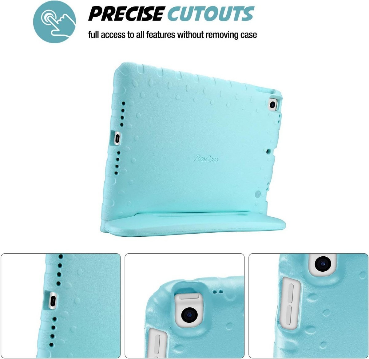 【美品】ProCase iPad 10.2/ iPad Pro 10.5/ iPad Air 3 キッズケース 、耐衝撃性 ハンドルとキックスタンド付き 軽量　no.617_画像7