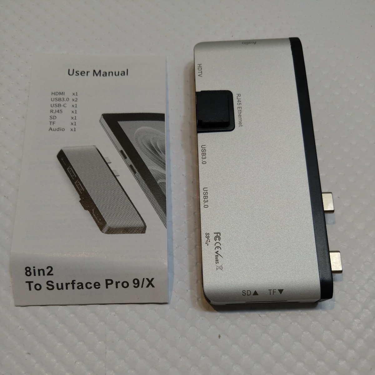 【ほぼ新品】USB ハブ 4K HDMI, USB-C Thunerbolt 4 (ビデオ+データ+100W PD充電), 2xUSB3.0, SD+TFカードリーダー, 100M LAN　no.921_画像9