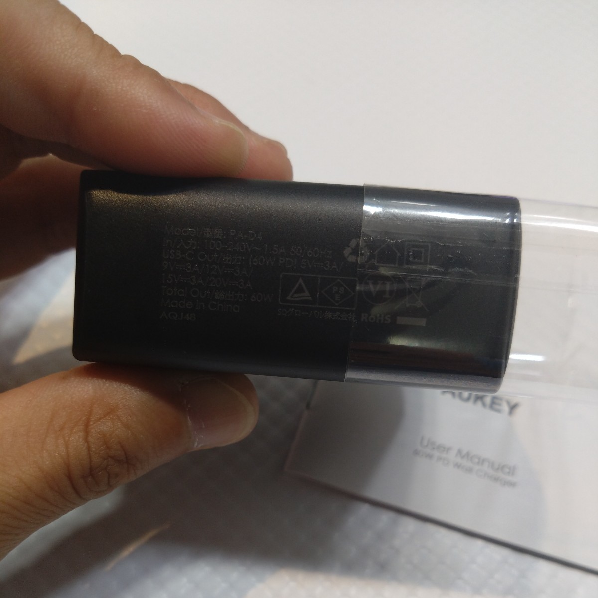 【新品】AUKEY PA-D4 60W（窒化ガリウム採用）充電器 充電ポート no.370の画像6