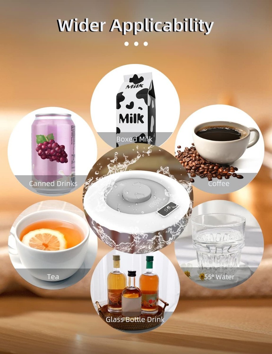【美品】KENSUKA 2023年の新しい防水コーヒーマグウォーマー、コココア/水/牛乳/お酒/お茶/コーヒーなどの飲み物を55℃　no.578_画像5