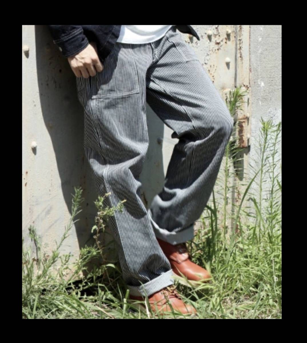 . island jeans * new goods *1201* Baker pants [36 -inch ] Hickory *hooklet* made in Japan * Setagaya base * american long li bar 55