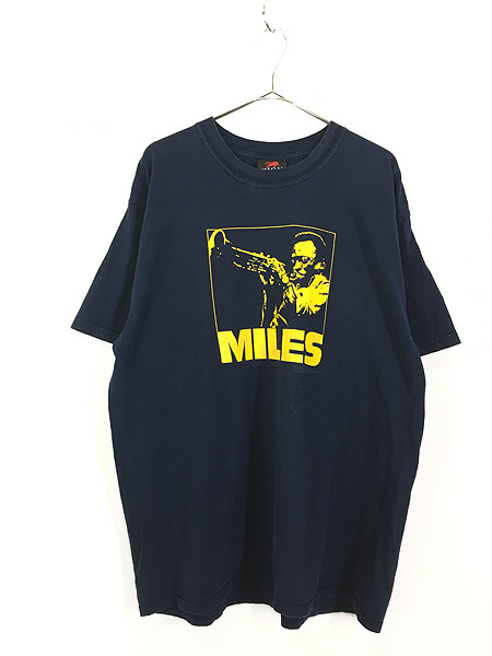 古着 00s USA製 Miles Davis ジャズ ブルース トランペット ミュージック Tシャツ XL 古着